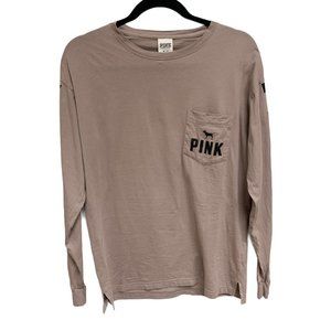 Victoria Secret/ Tan Campus Long Sleeve Crew Neck